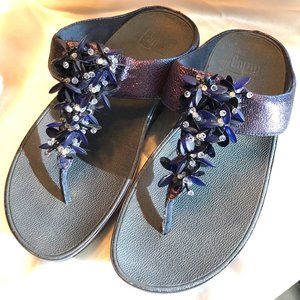 NEW! FitFlop- Indigo Boogaloo Leather Sandal Sz 7